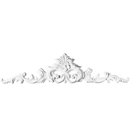Orac – Fronton porte en polyuréthane – Longueur 105 cm – Largeur 3.2 cm – Style Rococo – D170 (1/10)