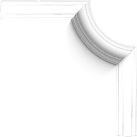 Angle arrondi pour cimaise - Orac Decor - L16.4xp9.1xH2.9cm - P4020A - L16,4 x H2,9 x L9,1 cm - ORAC DECOR