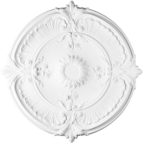 Orac – R73 Rosace de plafond ø 70cm – Purotouch® léger et solide – Style Rococo pour intérieurs et extérieurs – Décoration élégante