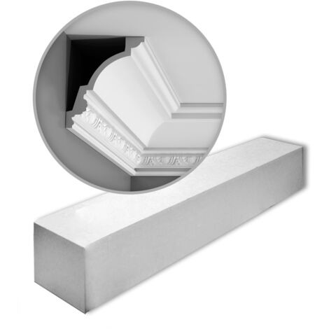 Corniche avec ornements - Orac Decor - Carton complet 16 mètres - L200xp14.4xH17cm - C301 - L200 x H17 x L14,4 cm - ORAC DECOR