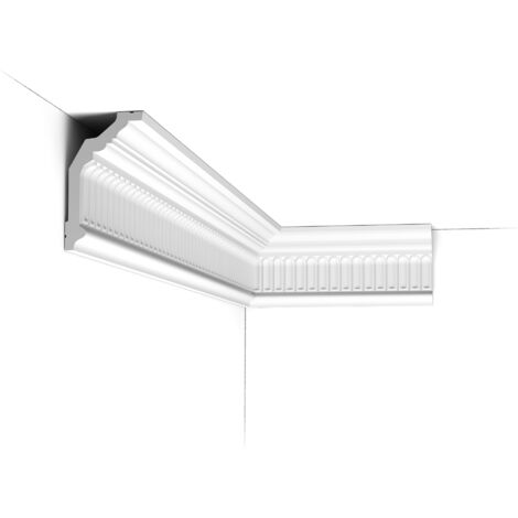 Corniche motif en arrête - Orac Decor - L200xl7.2xH12.2cm - Carton 16 mètres - C304 - L200 x H12,2 x L7,2 cm - ORAC DECOR (1/5)