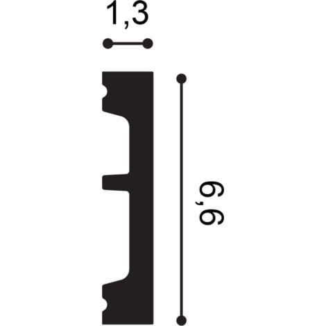 Plinthe multifonctionnelle DX157-2300 - L 230 x H 6,6 x L 1,3 cm - ORAC DECOR