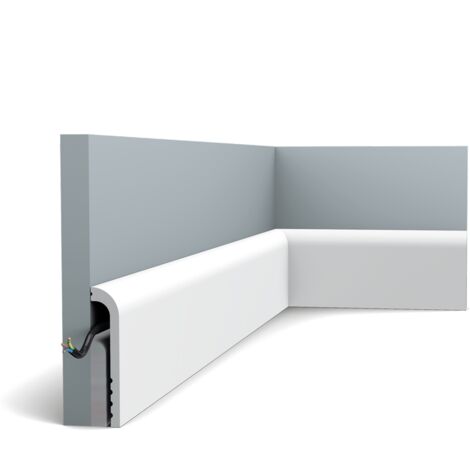 SX185 Plinthe de rénovation Orac Decor - 12x2,5x200cm (h x p x L) - surplinthe décorative polymère Pack 2 pièces