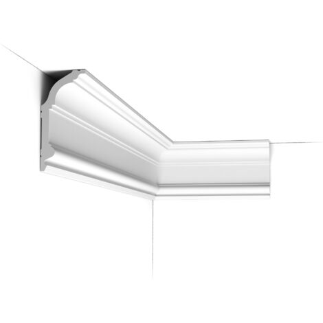 Corniche design linéaire - Orac Decor - L200xp6.4xH14.1cm  - Carton 4 mètres - C339 - L200 x H14,1 x L6,4 cm - ORAC DECOR