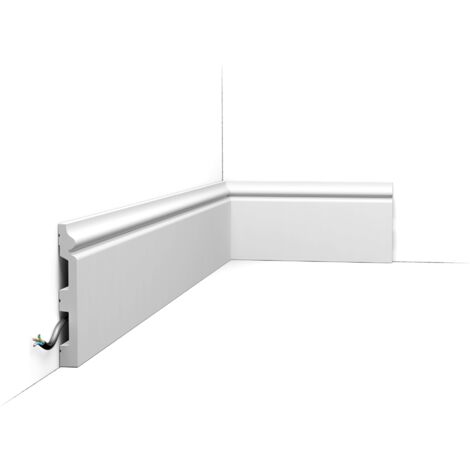 SX118 CONTOUR Plinthe Orac Decor - 14x1,8x200cm (h x p x L) - plinthe décorative polymère Pack 2 pièces , A peindre