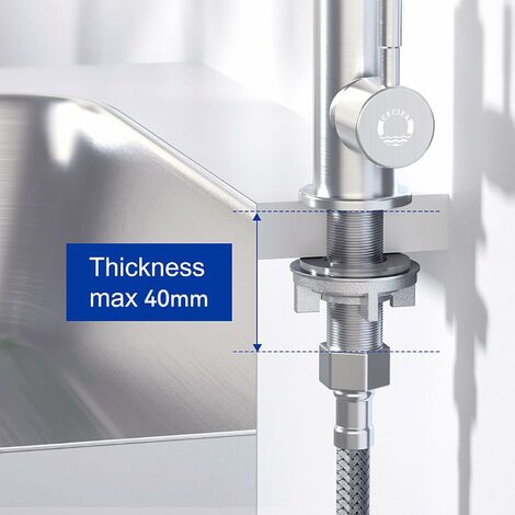 UBETT Kaltwasser-Küchenarmatur – Einhebel, Gebürstetes Nickel, 304 Edelstahl – Für Küche, Outdoor & Mehr