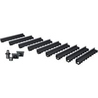 Pack de 9 caniveaux MEAPARK avec grille à fente + E-BLADE S en Inox