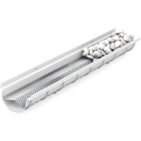 MEA Système de Drainage décoratif DECOSTONE 1m avec tôle perforée en Acier galvanisé Passage piéton - larg.10cm. pour l'évacuation des eaux de ruissellement ou Le Passage de câbles