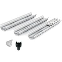 MEA Pack de 3 : Système de Drainage décoratif DECOSTONE avec tôle perforée en Acier galvanisé Passage piéton - larg.utile 100mm- pour l'évacuation des eaux de ruissellement ou Le Passage de câbles