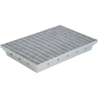MEA – Paillasson encastrable en SMC 75x50x8 cm – Grille caillebotis en acier galvanisé – Résistant aux intempéries et produits chimiques