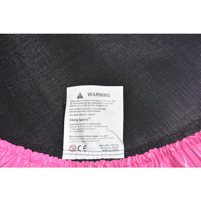 Cama elástica de fitness - plegable - ⌀ 101x22,5 cm - rosa 