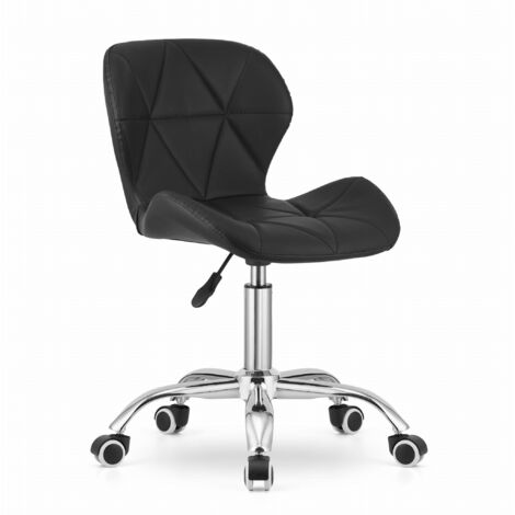 Silla de oficina AVOLA - ergonómica - cuero ecológico - negro (1/5)