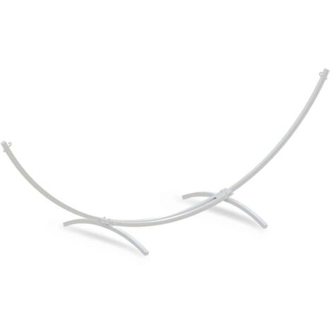 Marco para hamaca grande 363 x 130 cm - Metal blanco - Hasta 220 kg