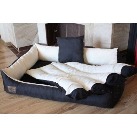 Cama Sofá Grande Para Perros XXL | Con Bordes Elevados Y Base Antideslizante | Funda Desmontable Y Lavable | Color Gris