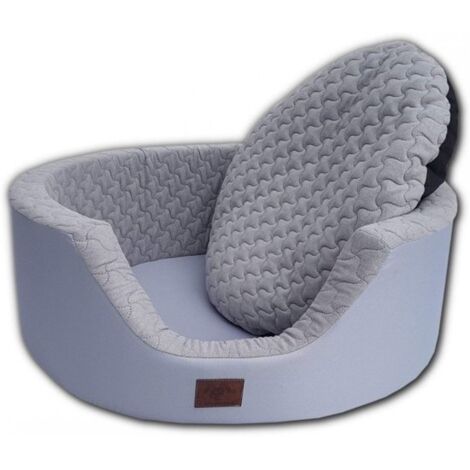 Cama para perros de lujo XXL - 90 x 30 cm - funda lavable - gris - cama para perros sofá para perros cama para perros cama para perros