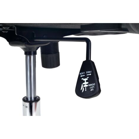 Silla de oficina - respaldo ventilado - negro - ajustable