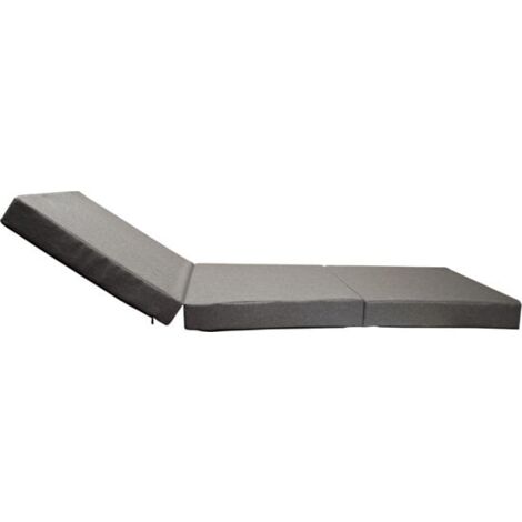 Colchón para invitados - gris - colchón de camping - colchón de viaje - colchón plegable - 195 x 65 x 10
