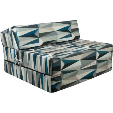 Colchón plegable - Funda lavable - 200cm x 90cm x 15cm - Moderno