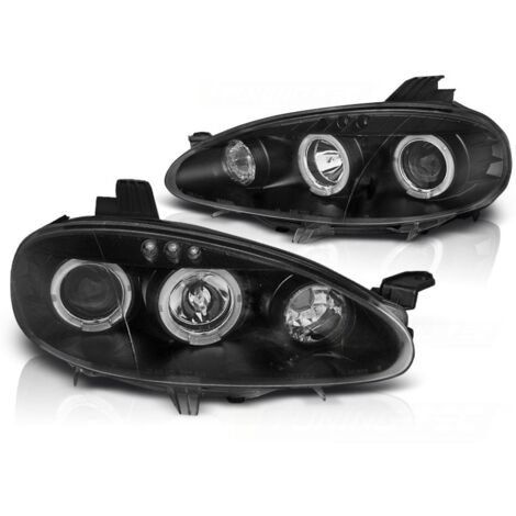 Faros doble halo llantas MAZDA MX5 01-05 ANGEL EYES NEGRO