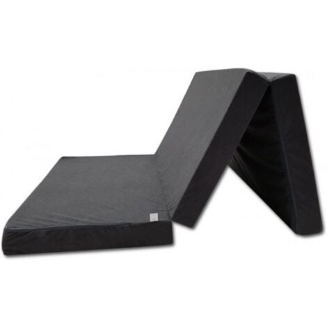 Colchón de invitados gris - colchón plegable - 200x80x10 cm - colchón de camping