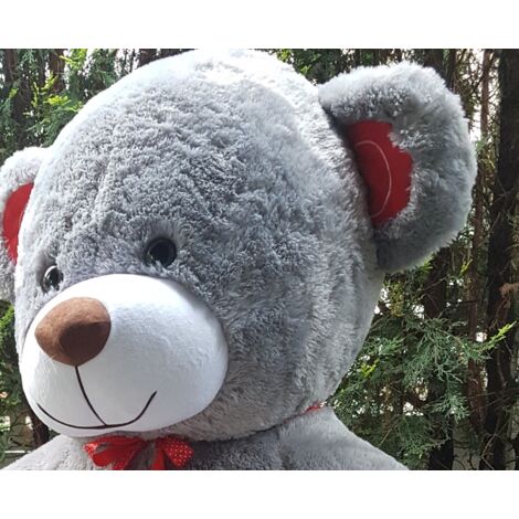 Oso de peluche grande, gris