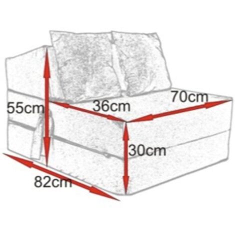 Colchón de lujo para invitados - periódico - colchón de camping - colchón de viaje - colchón plegable - 200 x 70 x 15 - con almohadas