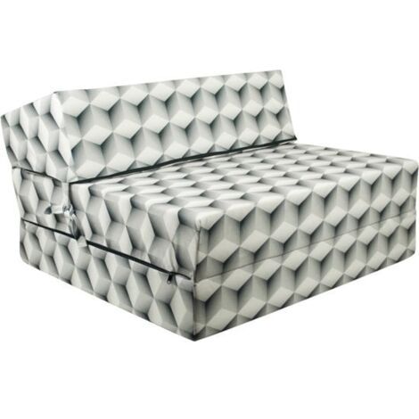 Colchón invitados cubo 3D - colchón plegable -90x200x15 cm - colchón camping
