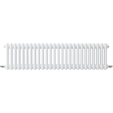 Acezanble Horizontal Traditional Cast Iron Style Radiator 300x1190mm 3 Column White