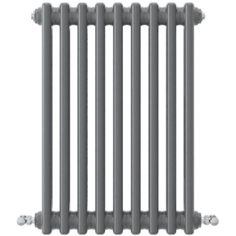 Acezanble Horizontal Traditional Cast Iron Style Radiator 600x425mm 3 Column Anthracite