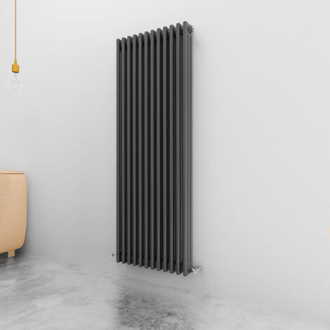 Acezanble Vertical Traditional Cast Iron Style Radiator 1500x560mm 3 Column Anthracite