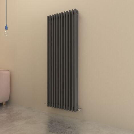 Acezanble Vertical Traditional Cast Iron Style Radiator 1500x560mm 3 Column Anthracite
