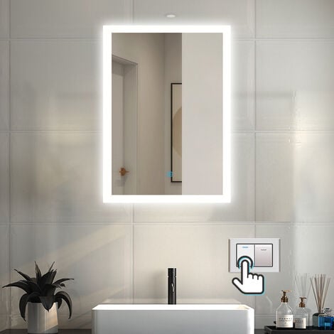 Dimmable lighted deals bathroom mirror