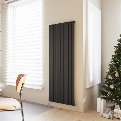 Acezanble Vertical Flat Panel Radiator Central Heating Rad 1800x680mm Single Black