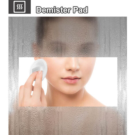 Acezanble Bathroom LED Mirror 700 x 500 mm Bathroom Mirror with Demister Pad Touch Switch Horizontal/Vertical