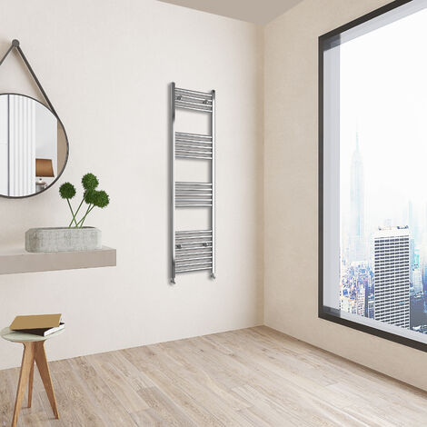 Acezanble 1400x400mm(HxW) Chrome Straight Heating Towel Rail HeatingTowel Radiator (1/3)