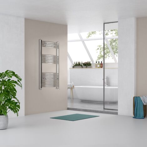 Biubiubath Chrome Camber Bathroom Towel Radiator Modern Design 1200x400mm (1/5)