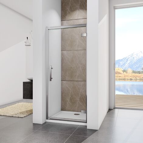 Acezanble Porte de douche pivotante 80x185cm, en niche (1/5)