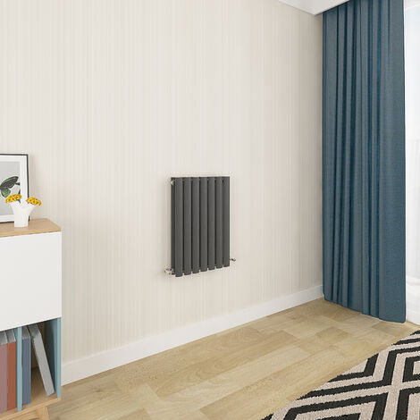 Acezanble Anthracite Oval Column Radiator 600 x 413mm Double Panel
