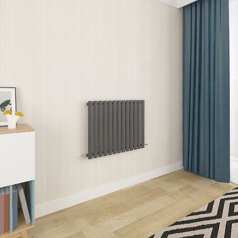 Acezanble Anthracite Oval Column Radiator 600 x 767mm Single Panel