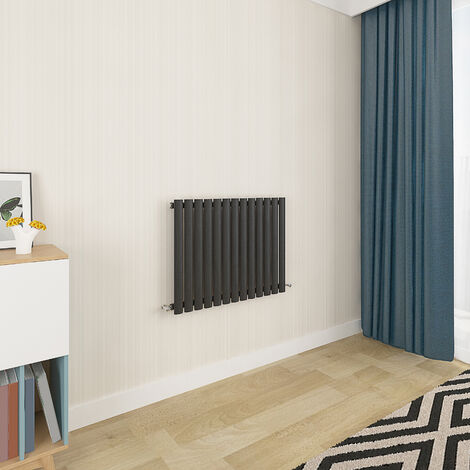Acezanble Black Oval Column Radiator 600 x 767mm Single Panel