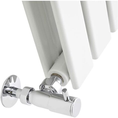 Acezanble Horizontal Radiator Oval Column Designer Central Heating 600x413mm Single White