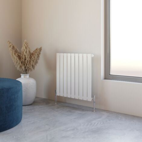 Acezanble 600x612mm Single White Horizontal Flat Panel Central Heating Designer Radiator