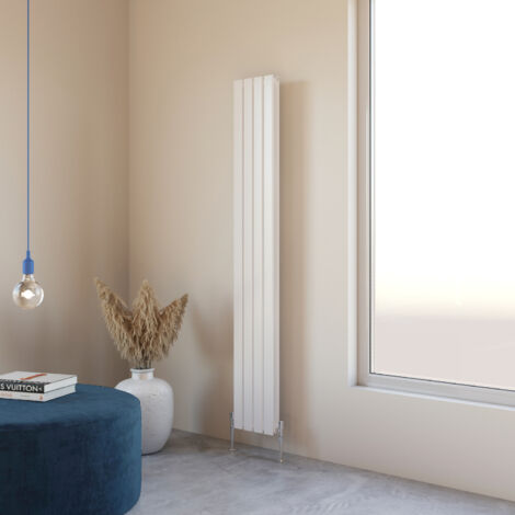 Acezanble 1800x272mm Double White Vertical Flat Panel Central Heating Designer Radiator