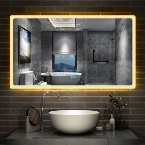 Acezanble LED Bathroom Wall Mirrors with Bluetooth, Adjustable Colors, Anti-Fog, 6500K Cool White Light + 4600K Warm White Light + 2700K Warm Light 160x80cm