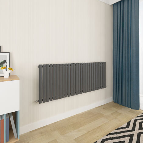 Acezanble Anthracite Oval Column Radiator 600 x 1593mm Single Panel
