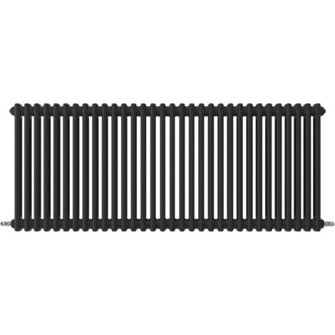 Acezanble Horizontal Traditional Cast Iron Style Radiator 600x1460mm 3 Column Black