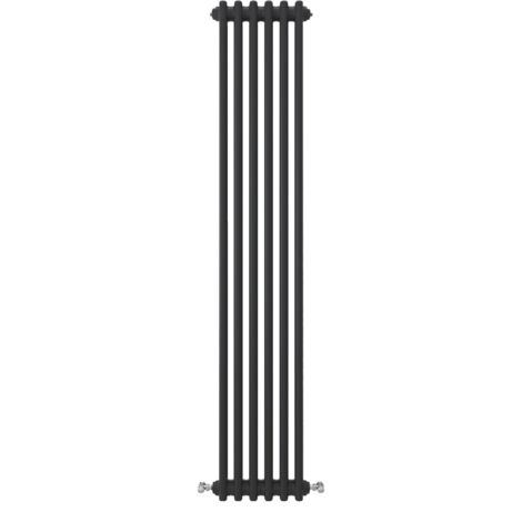 Acezanble Vertical Traditional Cast Iron Style Radiator 1500x290mm 3 Column Black