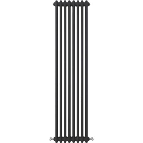 Acezanble Vertical Traditional Cast Iron Style Radiator 1500x380mm 2 Column Black (1/4)