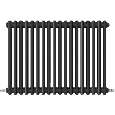 Acezanble Horizontal Traditional Cast Iron Style Radiator 600x830mm 2 Column Black