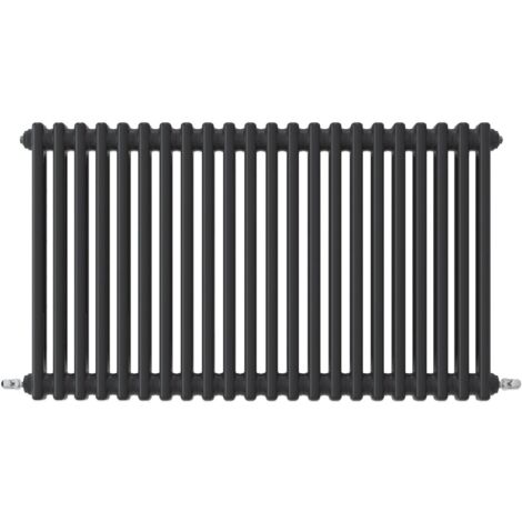 Acezanble Horizontal Traditional Cast Iron Style Radiator 600x1010mm 2 Column Black